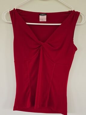Tangents Red Twist-Front Sleeveless Camisole